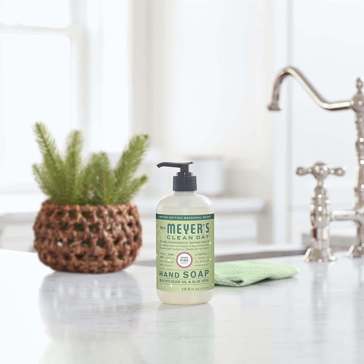 MRS. MEYER'S CLEAN DAY Hand Soap, Made with Essential Oils, Biodegradable Formula, Honeysuckle, 12.5 fl. oz - Pack of 3