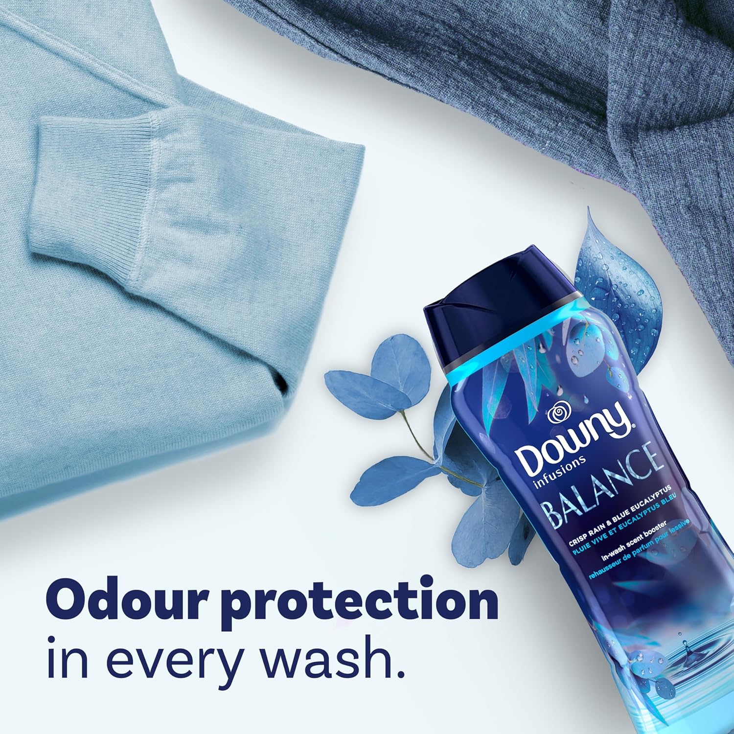 Downy Infusions In Wash Scent Booster Beads, CALM, Soothing Lavender and Vanilla Bean Scent, 24 oz Laundry Beads