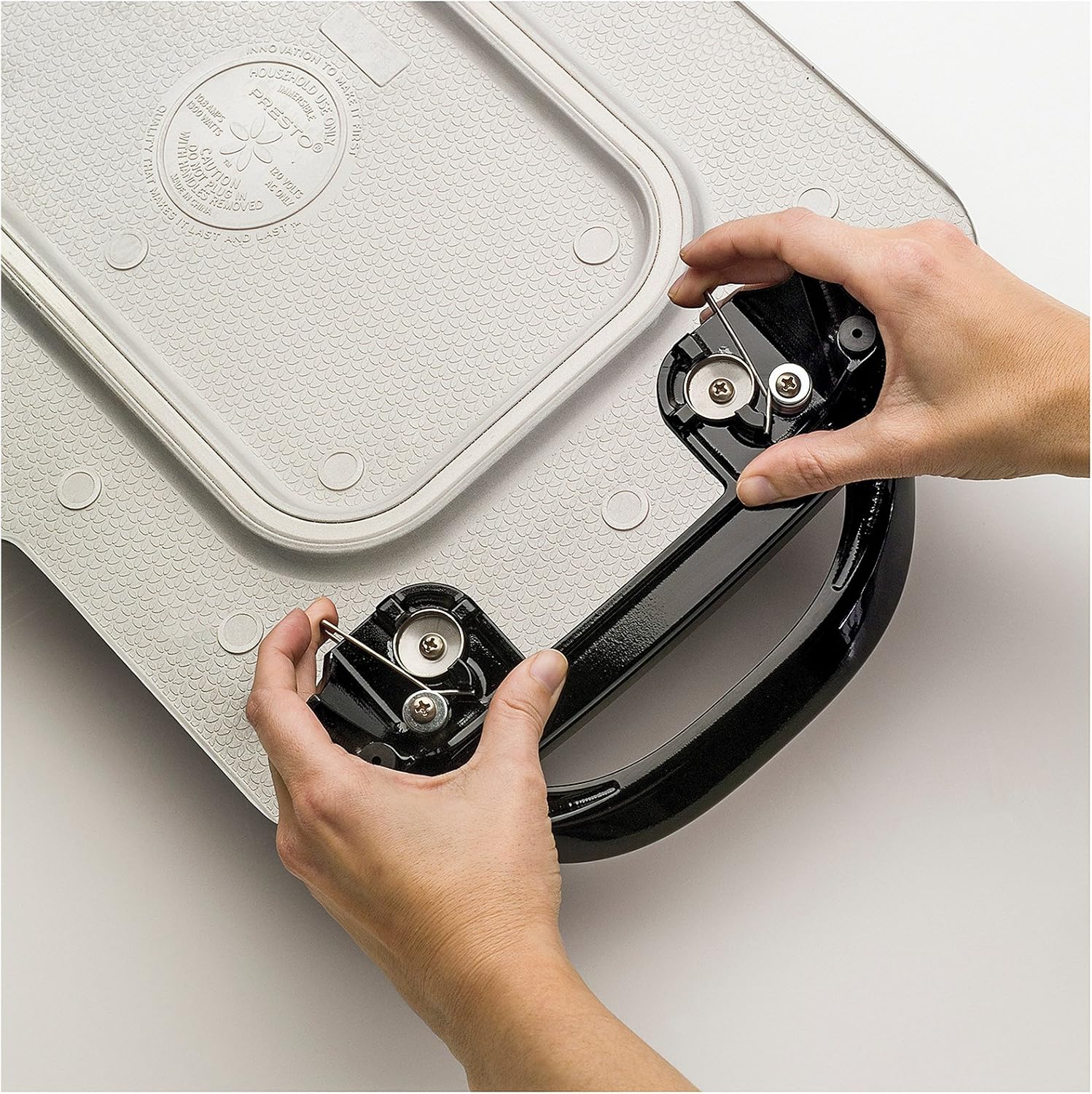 Presto 07061 22-inch Electric Griddle With Removable Handles, Black, 22-inch