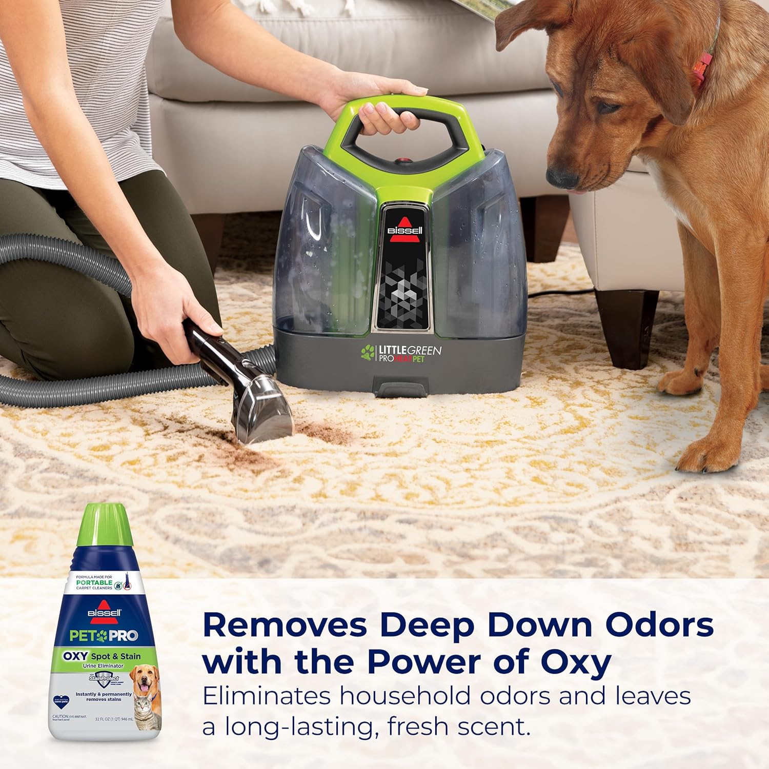 Bissell® PET PRO OXY Spot & Stain Formula for Portable Carpet Cleaners, 32 oz., 2034