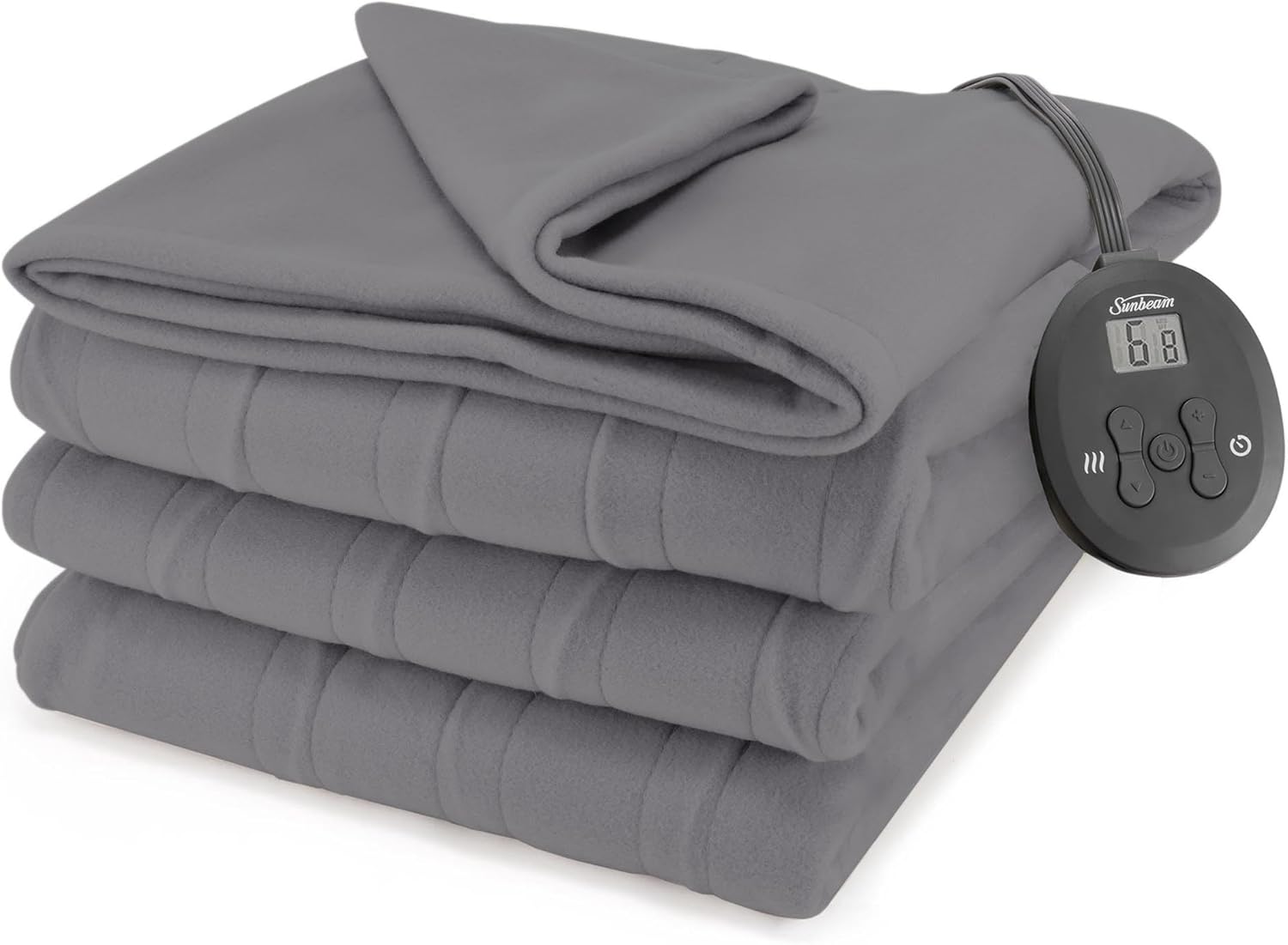 Sunbeam Royal Ultra Rodeen Blue Plaid Heated Personal Throw / Blanket, Cozy-Warm, Adjustable Heat Settings