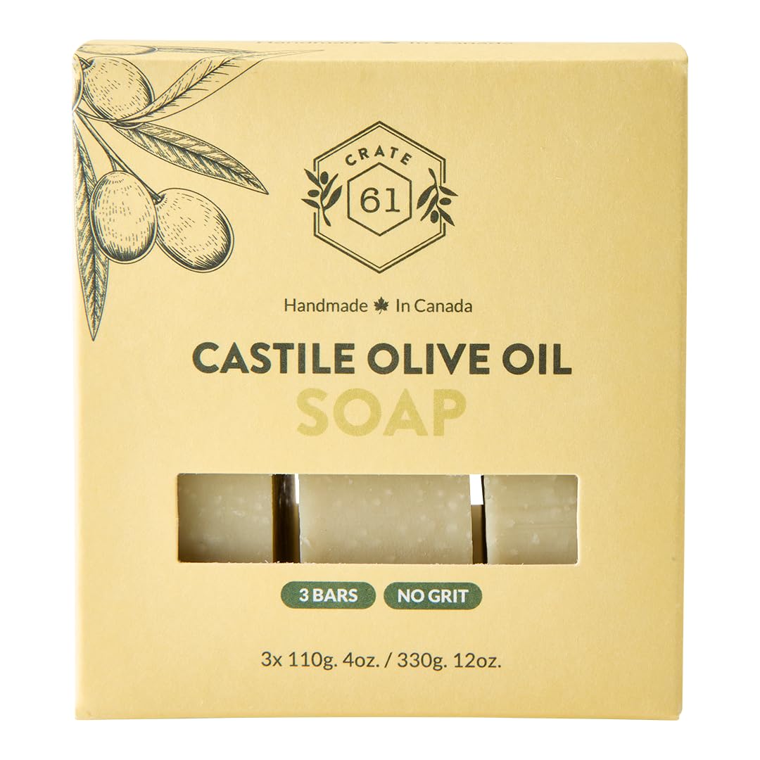 Handmade Vegan Natural Bar Soap Cold Pressed For Face And Body, With Premium Essential Oils, Eucalyptus & Peppermint For Men And Women 3 Pack (Lavender)