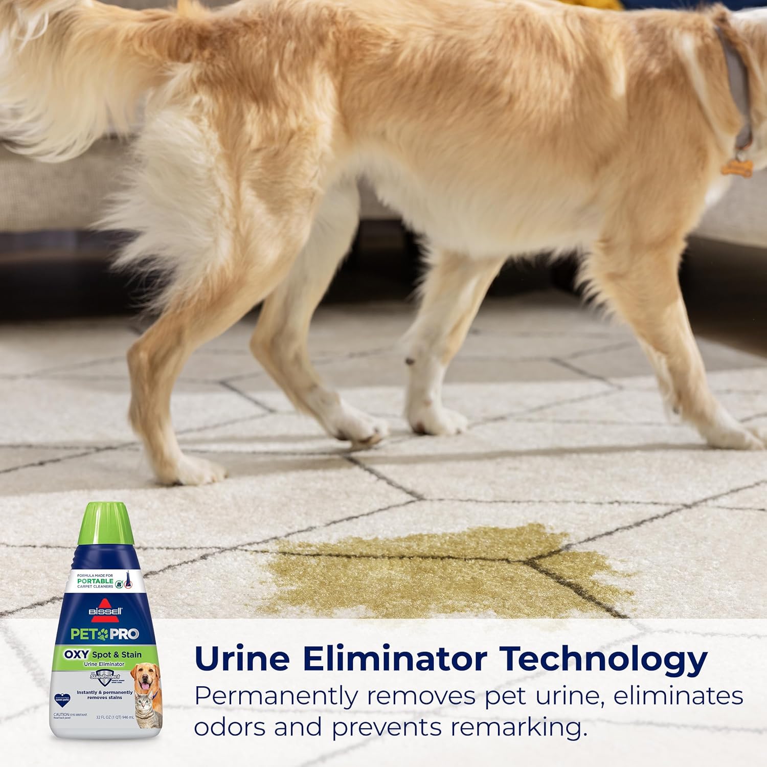 Bissell® PET PRO OXY Spot & Stain Formula for Portable Carpet Cleaners, 32 oz., 2034