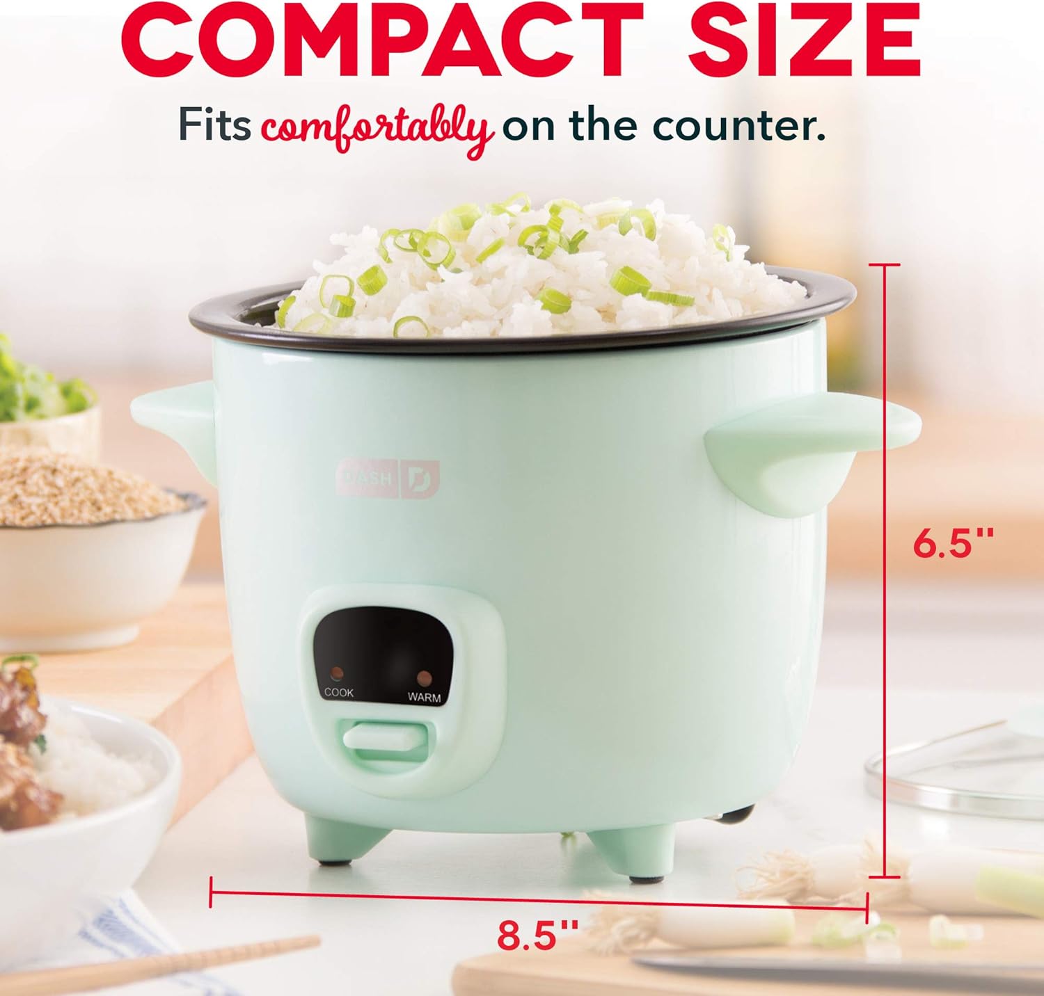 Dash Stand Mixer (Electric Mixer for Everyday Use): 6 Speed Stand Mixer with 3 Quart Stainless Steel Mixing Bowl, Dough Hooks & Mixer Beaters for Dressings, Frosting, Meringues & More - Aqua
