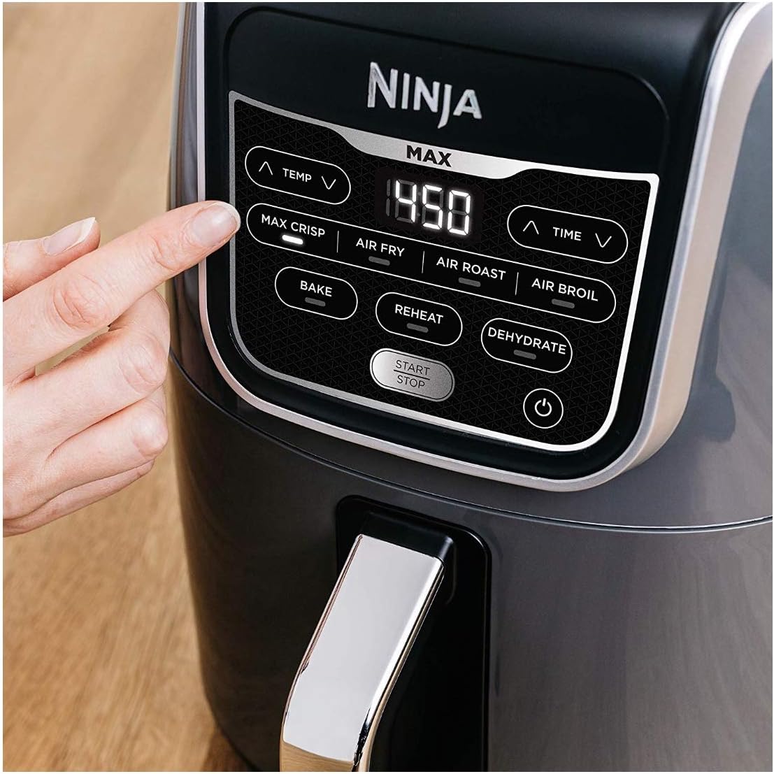 Ninja Air Fryer, Roast, Bake, Air Fry, Roast, Broil, Reheats, & Dehydrates, 4-in-1, Fries, Frozen Food, Veggies, and Juicy Meat, Less Oil, Easy Meals, Healthy Meals