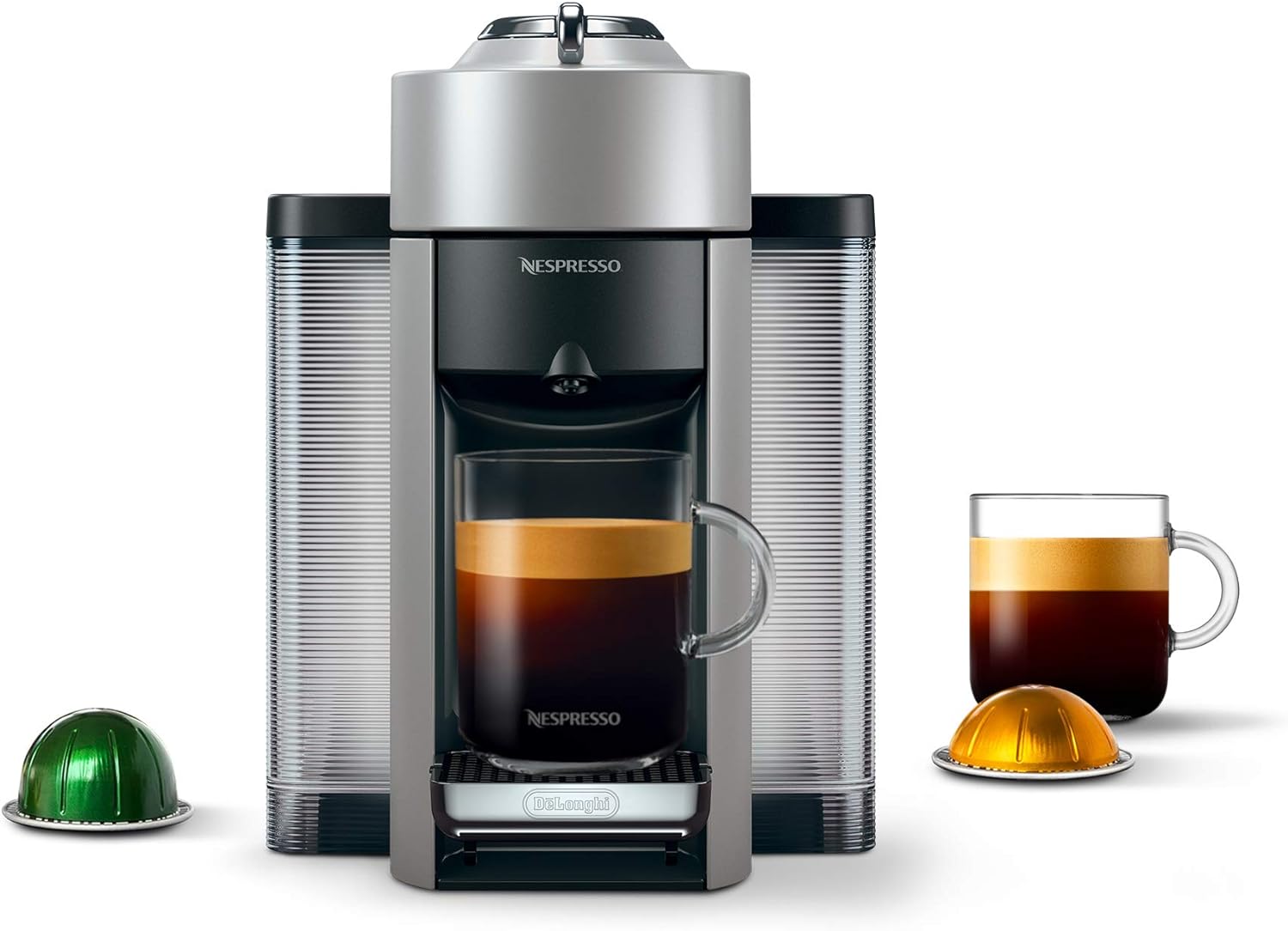 Nespresso Vertuo Coffee and Espresso Maker,1597 ml, by De'Longhi, Graphite Metal