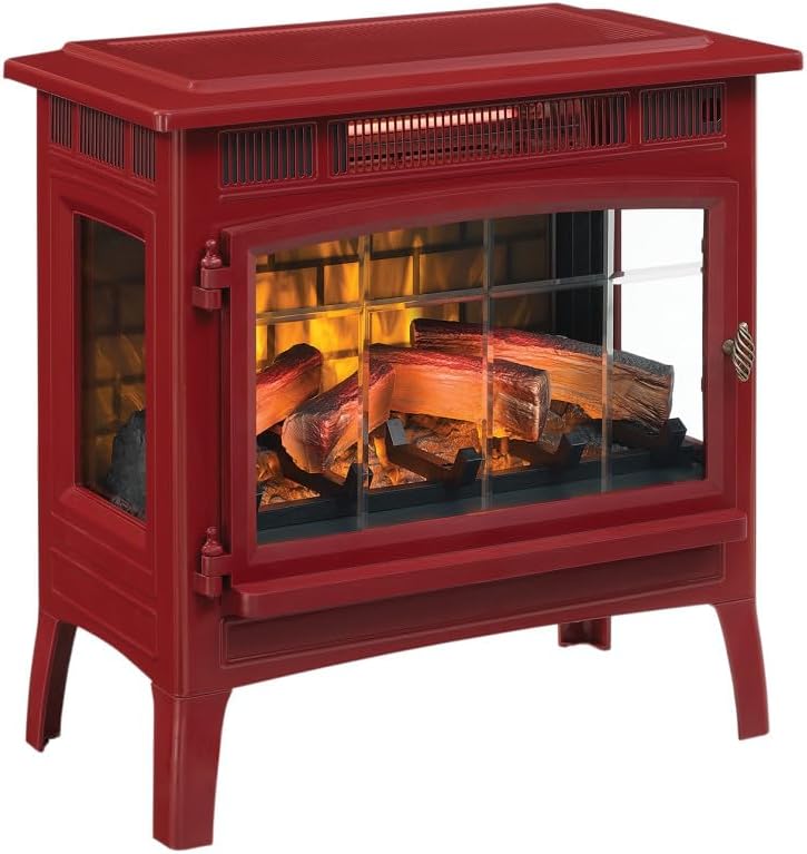 duraflame Freestanding Electric Fireplace Stove Heater with 3D Flame Effect for 1,000 Sq. Ft. Room, Black