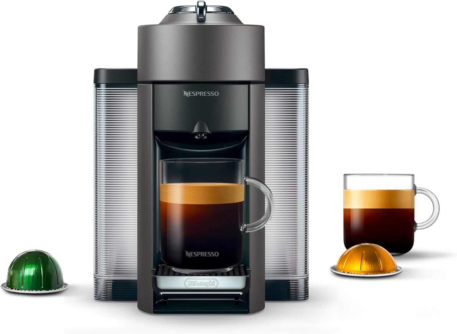 Nespresso Vertuo Coffee and Espresso Maker,1597 ml, by De'Longhi, Graphite Metal