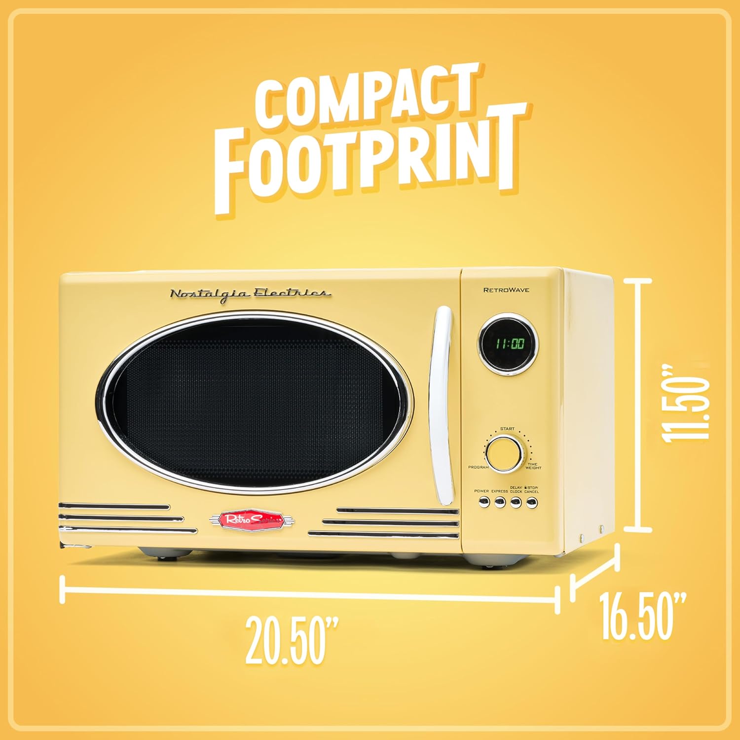 Nostalgia Retro Compact Countertop Microwave Oven - 0.7 Cu. Ft. - 700-Watts with LED Digital Display - Child Lock - Easy Clean Interior - Aqua
