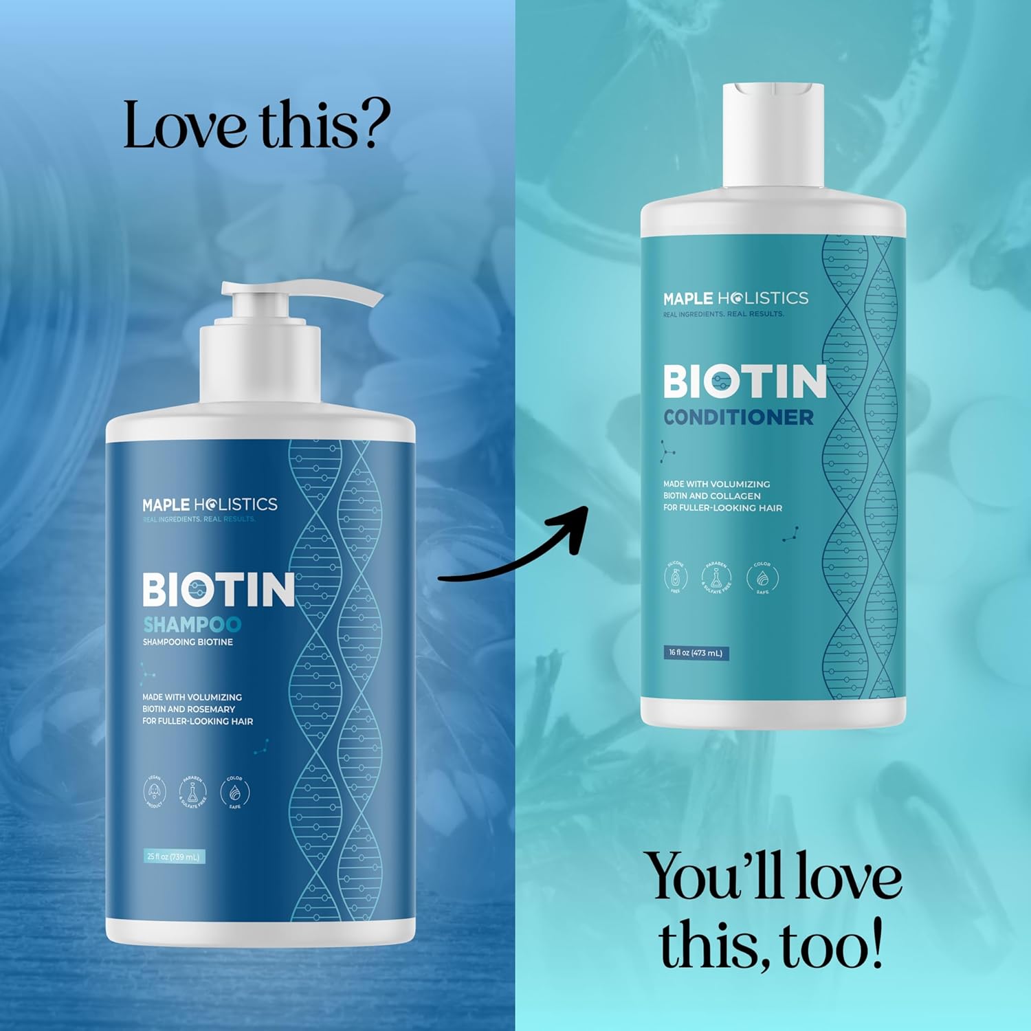 Rosemary and Biotin Shampoo for Thinning Hair - Vegan Volumizing Shampoo for Fine Hair with Argan and Tea Tree Oil - Paraben Silicone and Sulfate Free Shampoo for Dry Damaged Weak and Thin Hair Care