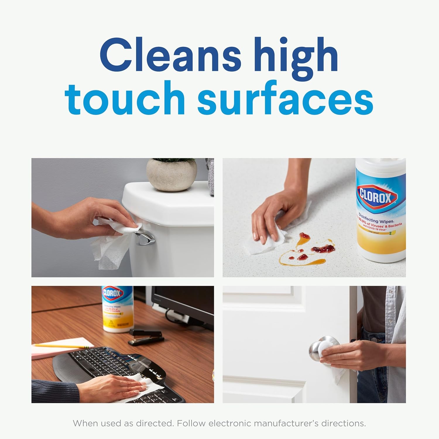 Clorox Disinfecting Wipes Value Pack, Cleaning Wipes, 35 Count Each, Pack of 15 (Package May Vary)