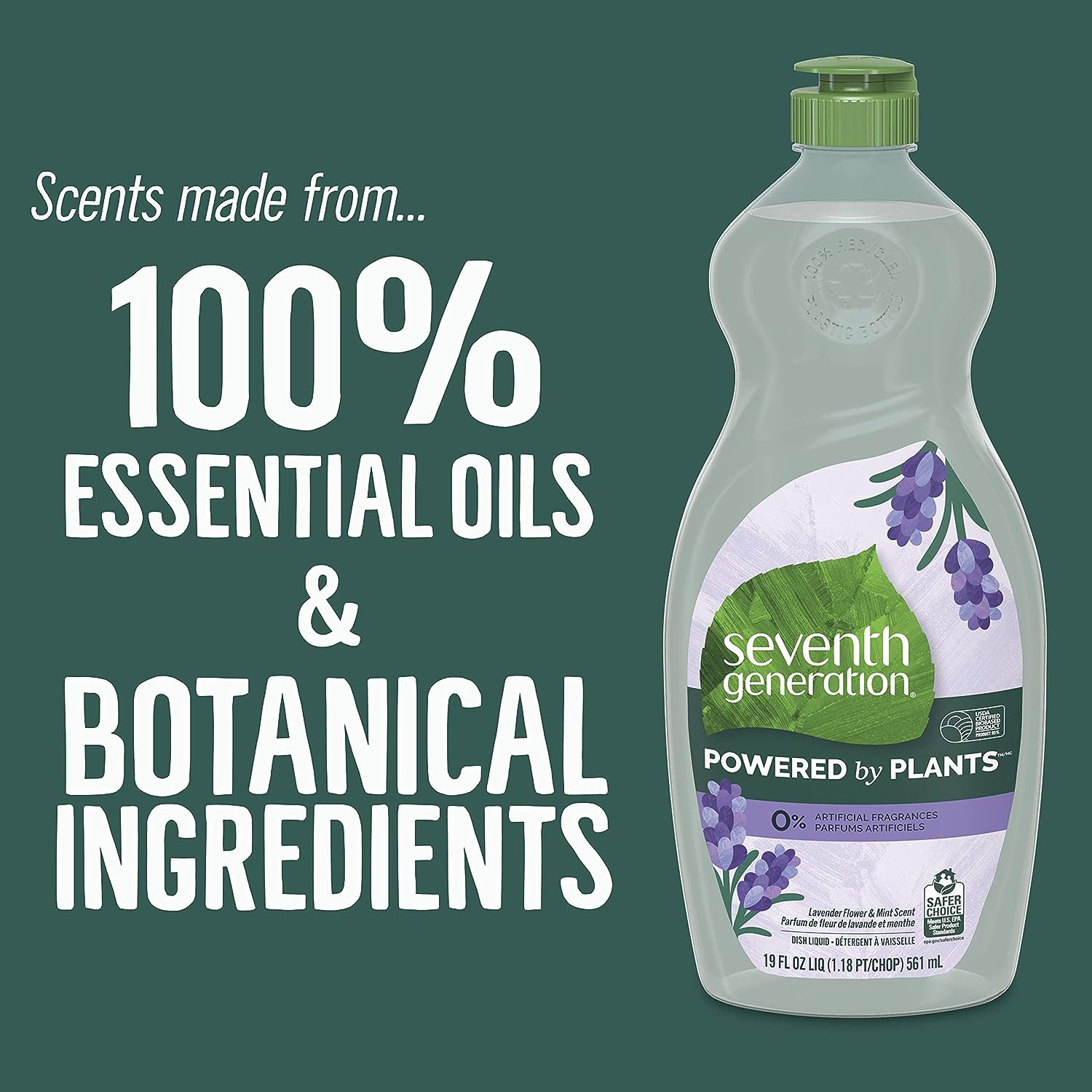 Seventh Generation Dish Soap Liquid, Fragrance Free, 19 oz, Pack of 6