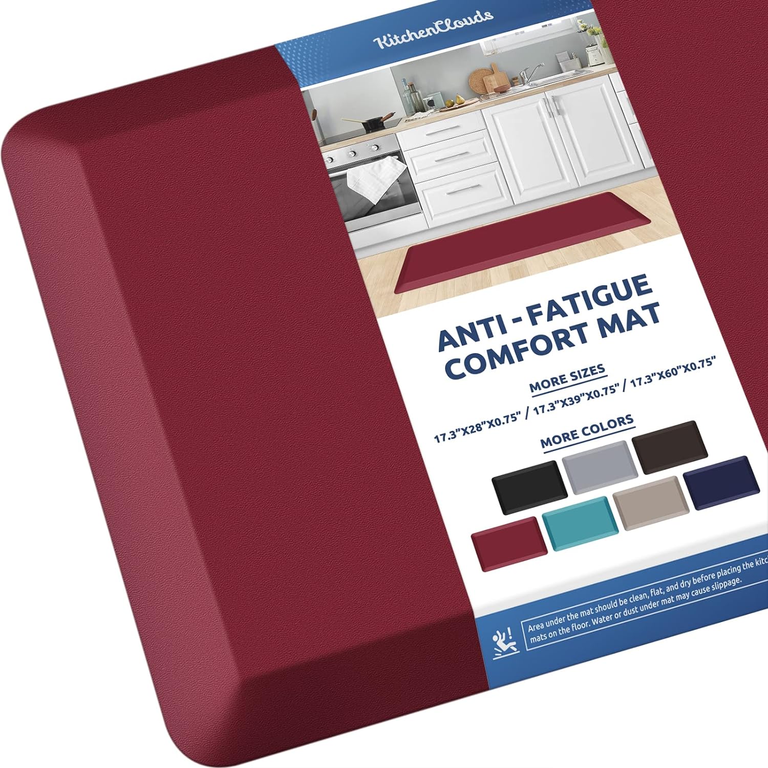 KitchenClouds Kitchen Mat Cushioned Anti Fatigue Rug 17.3