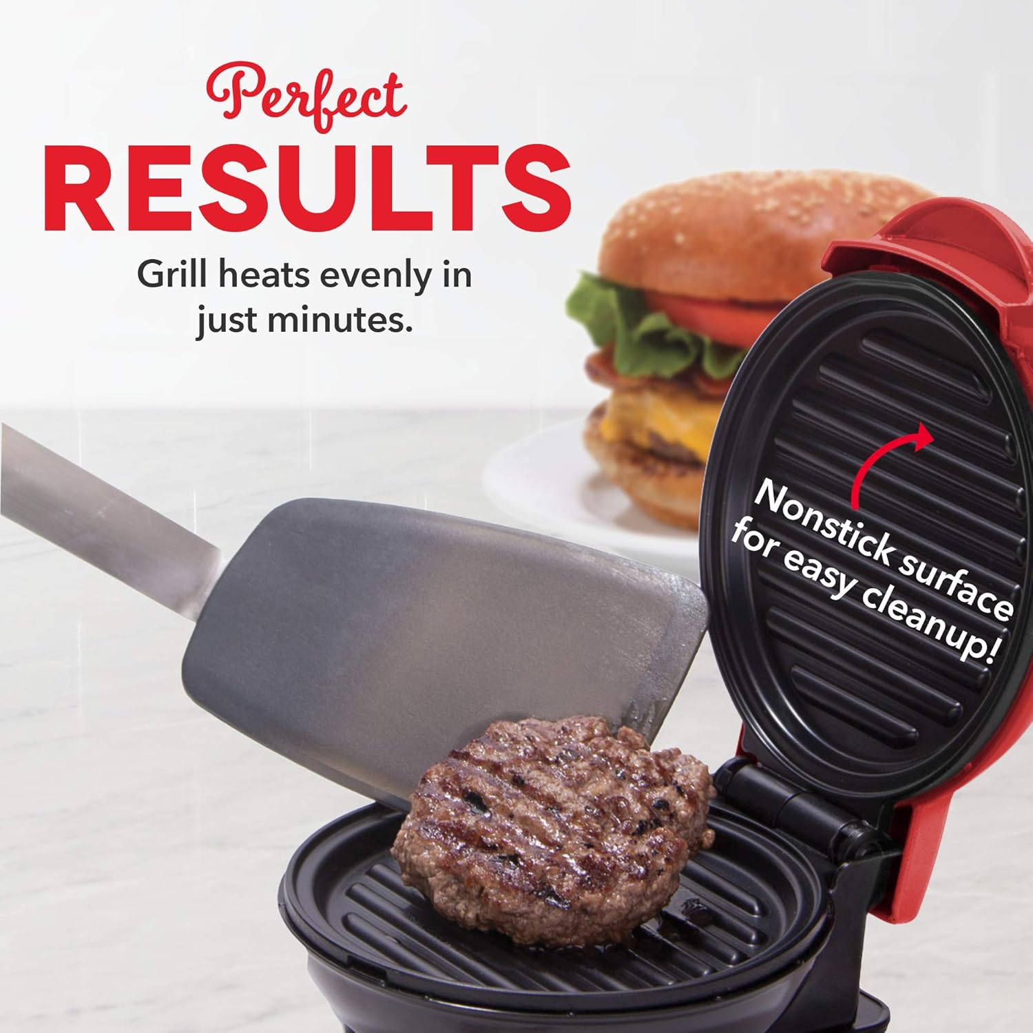 Dash Mini Maker Portable Grill Machine + Panini Press for Gourmet Burgers, Sandwiches, Chicken + Other On the Go Breakfast, Lunch, or Snacks with Recipe Guide - Aqua