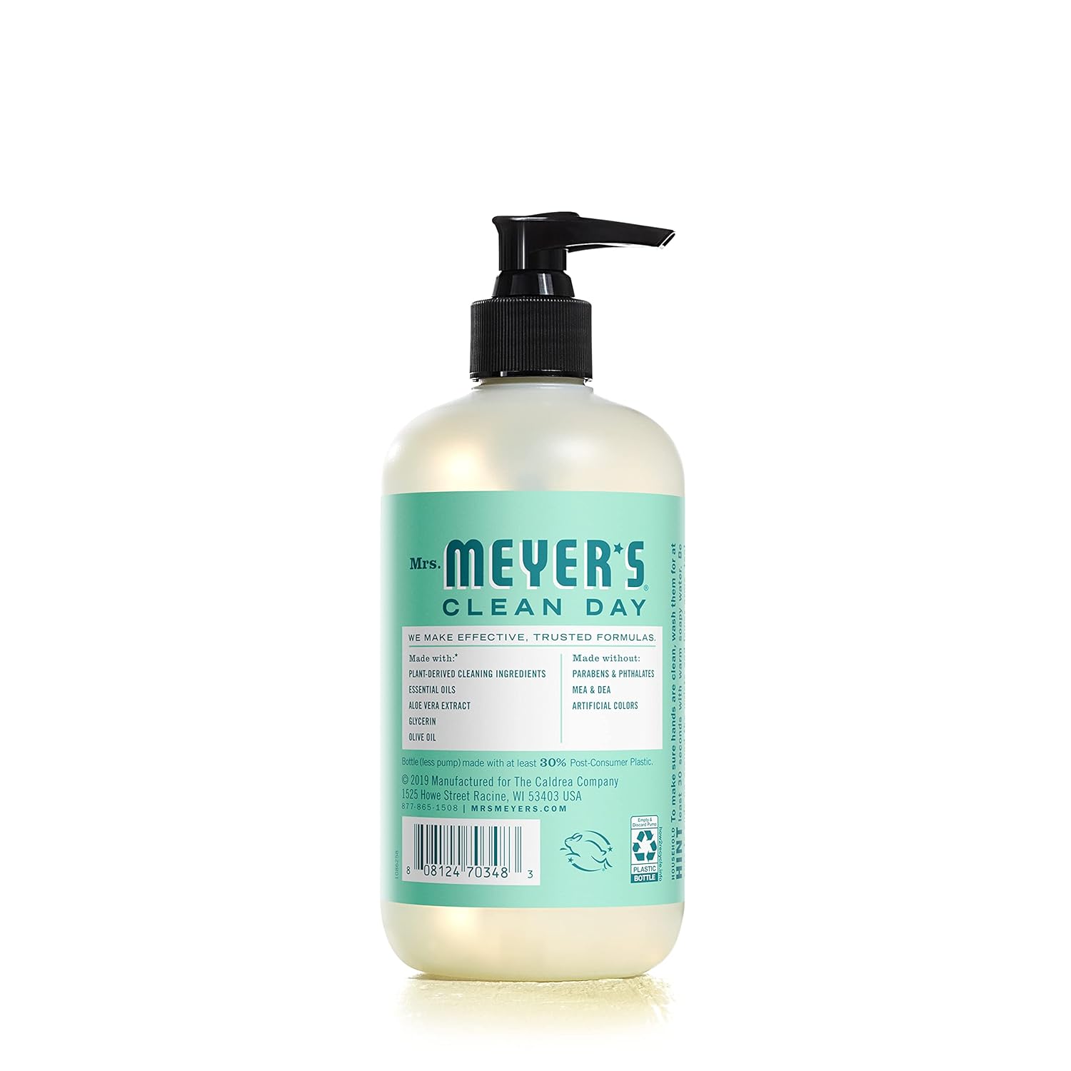 MRS. MEYER'S CLEAN DAY Hand Soap, Made with Essential Oils, Biodegradable Formula, Honeysuckle, 12.5 fl. oz - Pack of 3