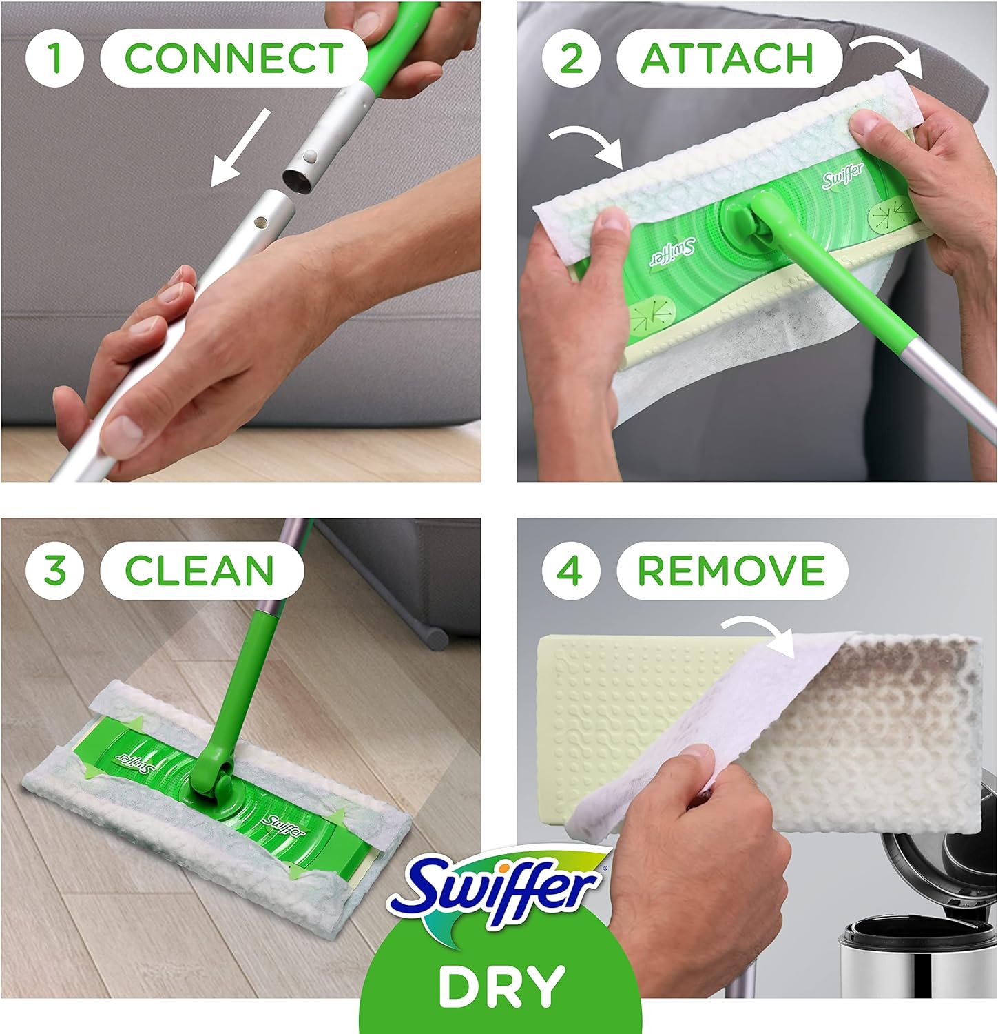 Swiffer Sweeper Dry Sweeping Cloth Refills, Gain Original, 32 Count