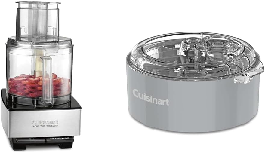 Cuisinart Food Processor 14-Cup Vegetable Chopper for Mincing, Dicing, Shredding, Puree & Kneading Dough, Stainless Steel, DFP-14BCNY