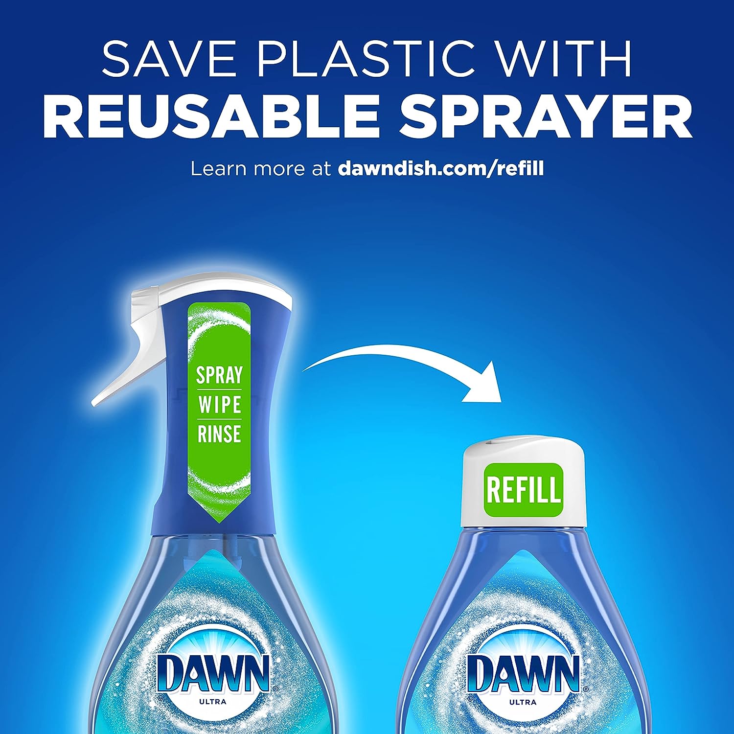 Dawn Platinum Powerwash Dish Spray, Dish Soap Cleaning Spray, Apple Scent Refill, 16 Fl Oz (Pack of 6) (Packaging may vary), Dish Soap Spray