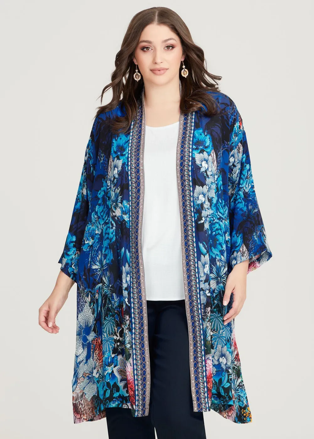 Natural Blue Jewels Kimono