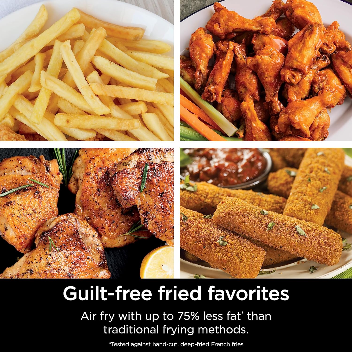 Ninja Air Fryer, Thermometer, Roast, Bake, Air Fry, Crisps, Broil, Reheats, Keep Warm, 10-in-1, Fries, Frozen Food, Veggies, and Meat, Quick Meals, Healthy Meals, Less Oil