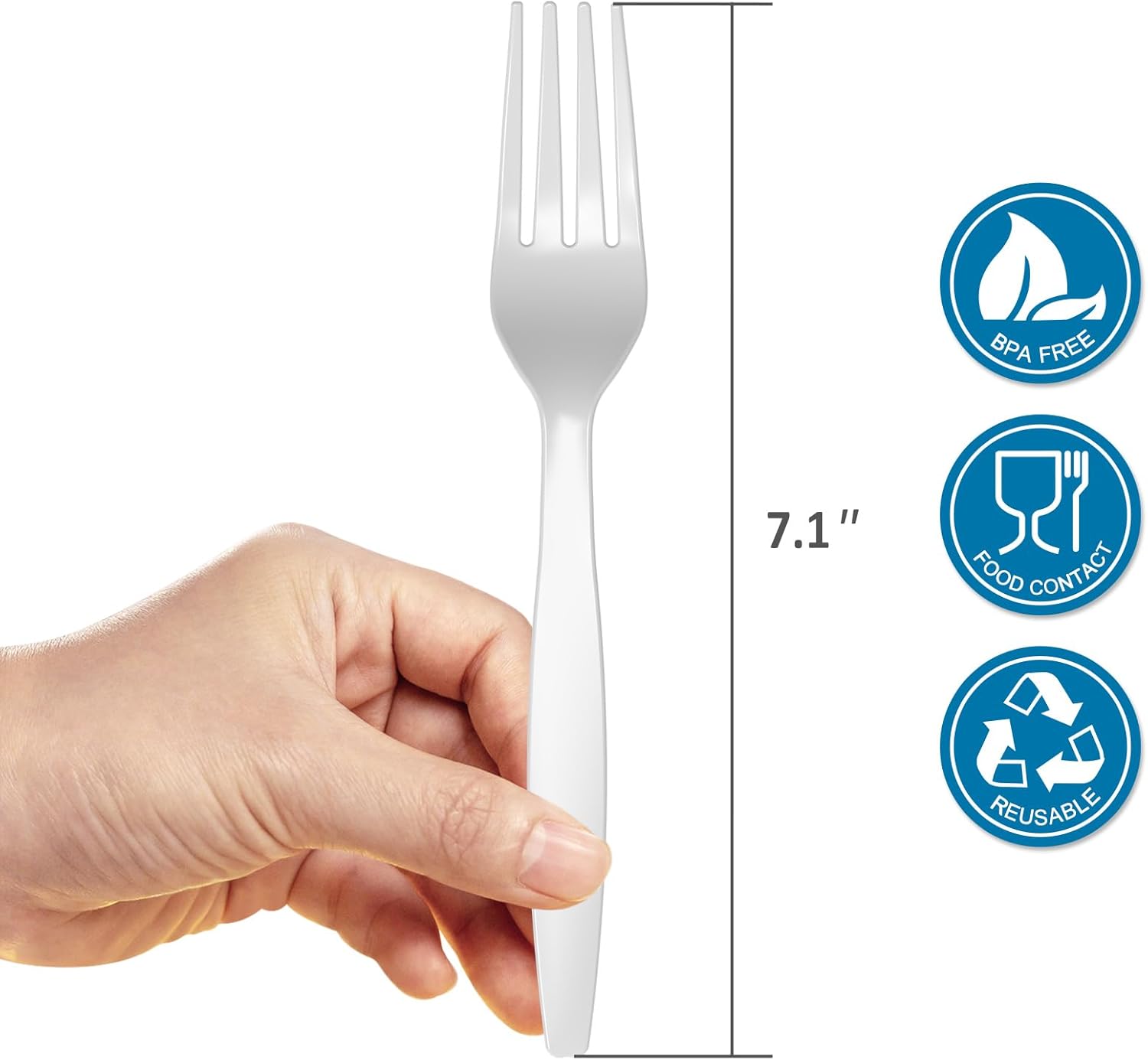 POSATE Heavy Weight Plastic Forks, Clear Disposable, 100 Count