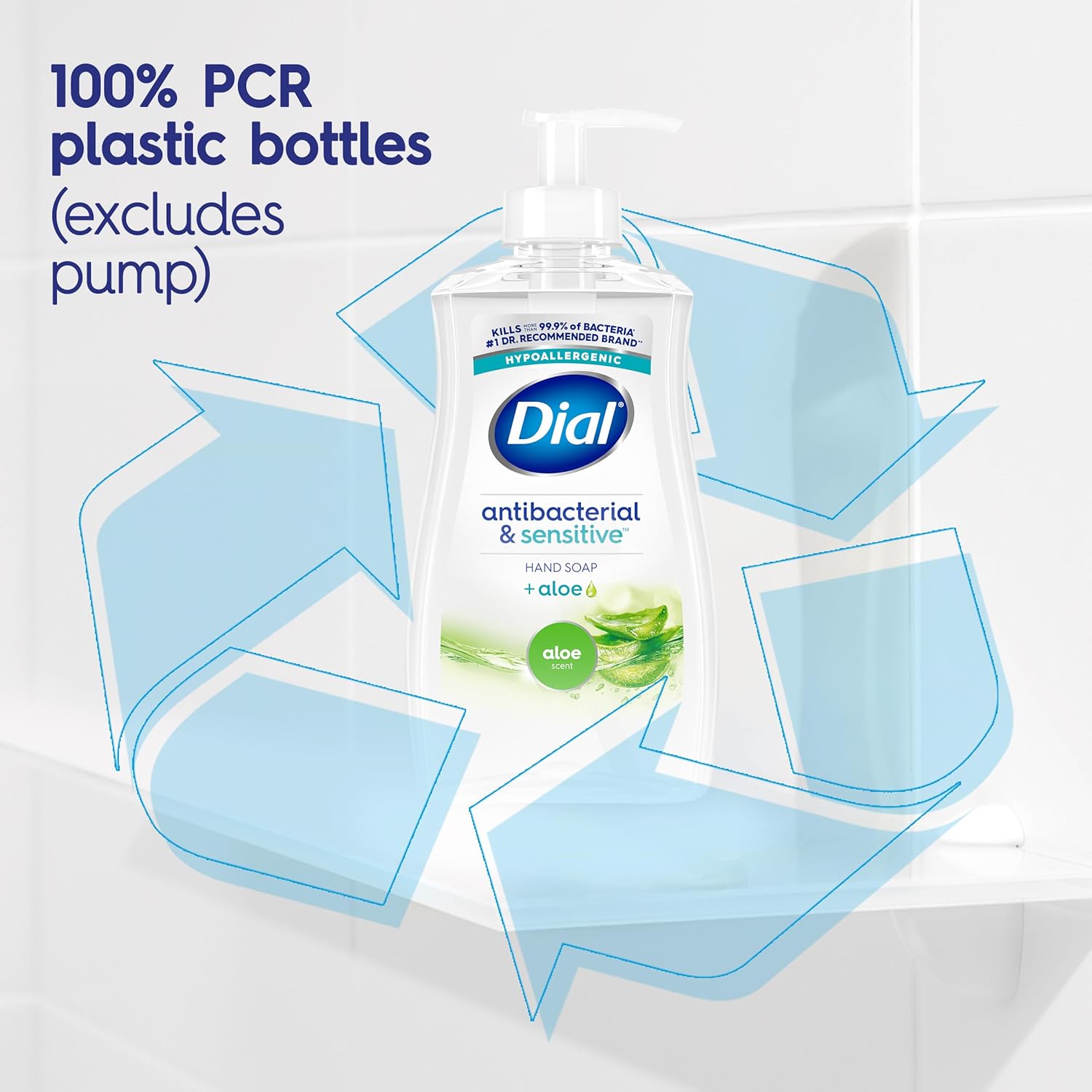 Dial Antibacterial Liquid Hand Soap, Spring Water, 11 fl oz (Pack of 4)