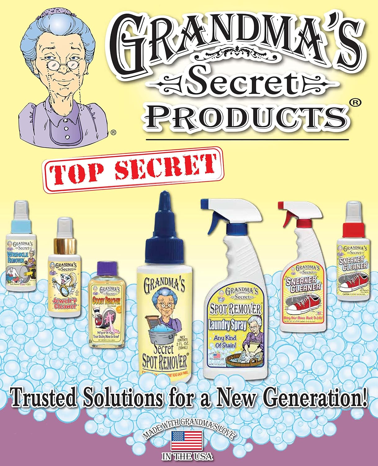 Grandma's Secret Spot Remover Laundry Spray - Chlorine, Bleach and Toxin-Free Fabric Stain Remover for Clothes - Removes Oil, Paint, Blood and Pet Stains - 16 Oz, 2 Pack