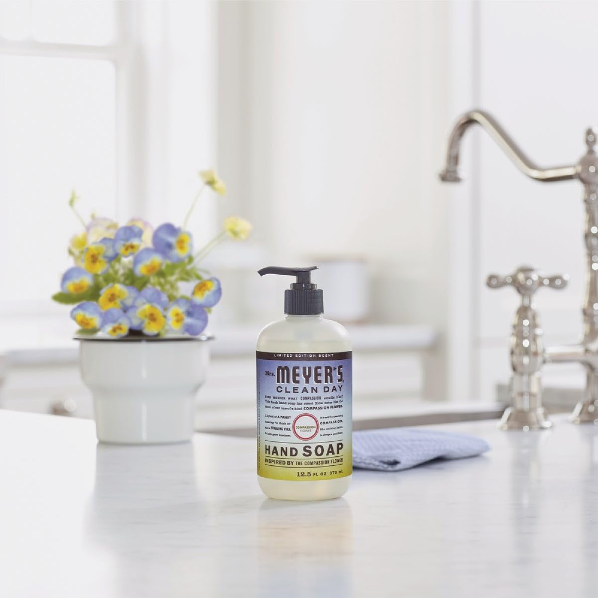 MRS. MEYER'S CLEAN DAY Hand Soap, Made with Essential Oils, Biodegradable Formula, Honeysuckle, 12.5 fl. oz - Pack of 3