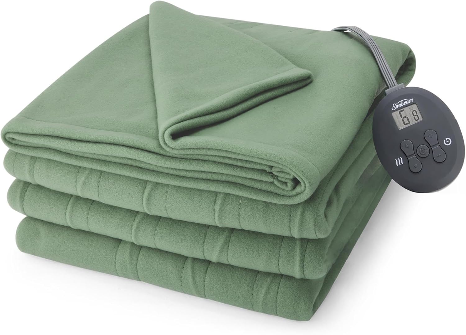 Sunbeam Royal Ultra Rodeen Blue Plaid Heated Personal Throw / Blanket, Cozy-Warm, Adjustable Heat Settings
