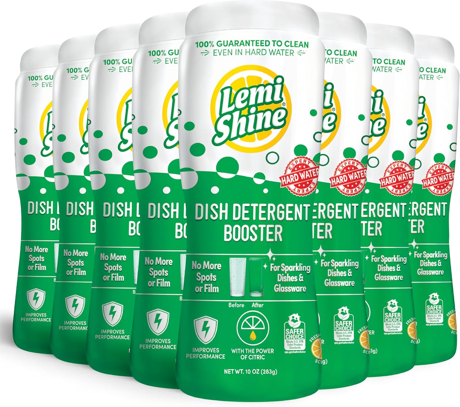 Lemi Shine Dish Detergent Booster, Hard Water Stain Remover, Multi-Use Citric Acid Cleaner (1.5 Pound (Pack of 2))