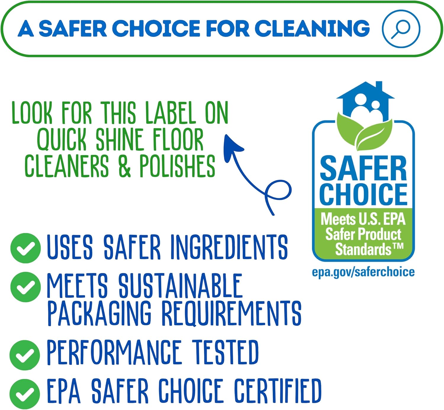 Quick Shine Multi Surface Floor Finish 64oz | Cleaner & Polish to use on Hardwood, Laminate, Luxury Vinyl Plank LVT, Tile & Stone