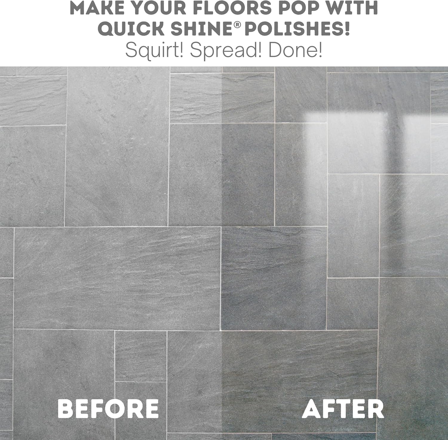 Quick Shine Multi Surface Floor Finish 64oz | Cleaner & Polish to use on Hardwood, Laminate, Luxury Vinyl Plank LVT, Tile & Stone