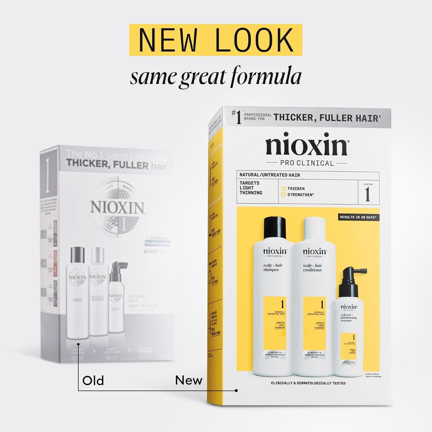 Nioxin Scalp + Hair Thickening System 2 - Hair Thickening System for Natural Hair with Progressed Thinning, Full Size (Packaging May Vary)
