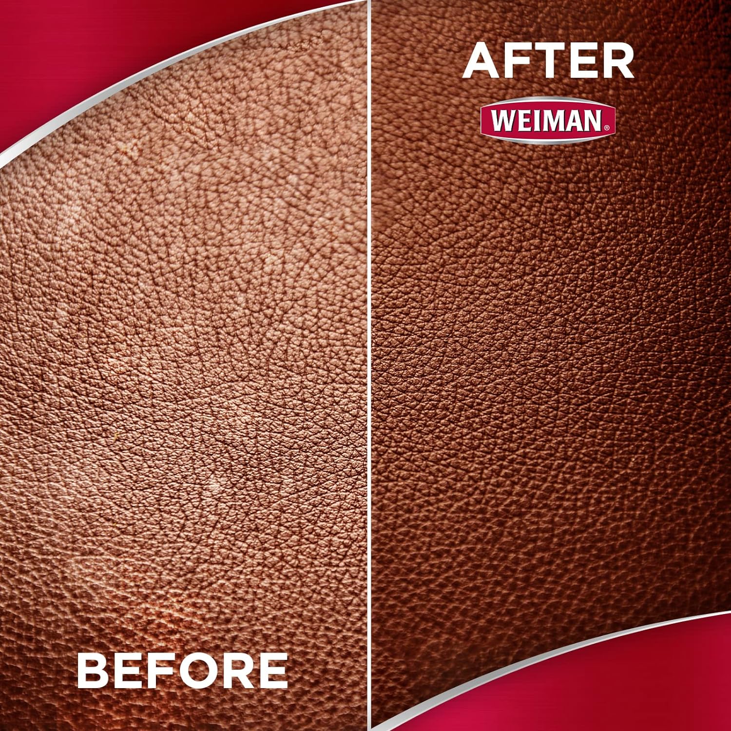 Weiman Leather Cleaner, Polish and Conditioner for Furniture, Car, Purses, Shoes, Boots and Couches- Micro Fiber Towel Included, 22oz