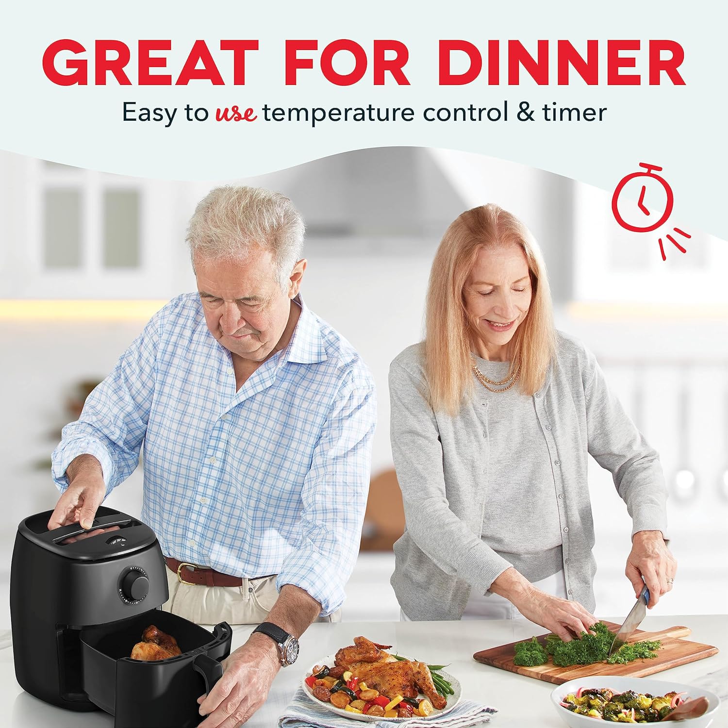 DASH Tasti-Crisp™ Electric Air Fryer Oven, 2.6 Qt., Aqua – Compact Air Fryer for Healthier Food in Minutes, Ideal for Small Spaces - Auto Shut Off, Analog, 1000-Watt