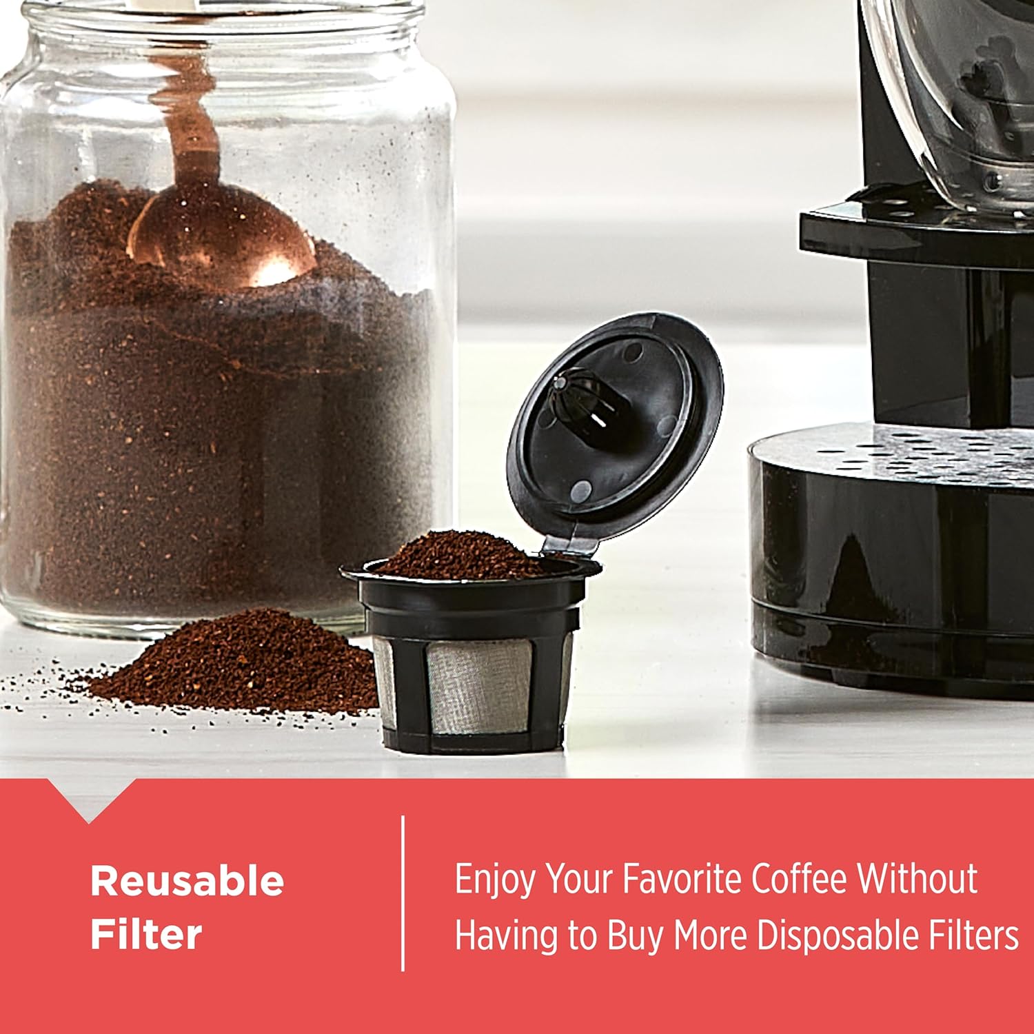 BLACK+DECKER CM618 Single Serve Coffee Maker, Black