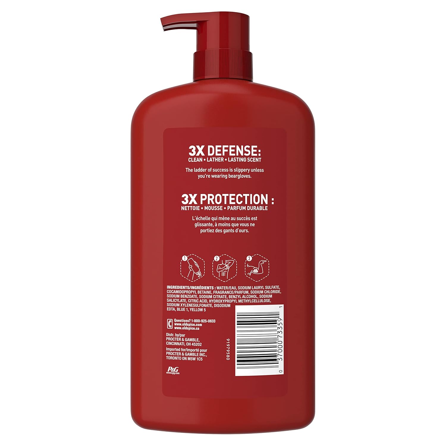 Old Spice Body Wash for Men, 24/7 Shower Fresh with Lasting Scent, Red Collection, Swagger with Cedarwood Scent, 24 fl oz (Pack of 2)