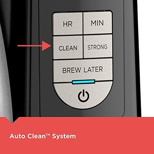 BLACK+DECKER 12 Cup Thermal Programmable Coffee Maker with Brew Strength and VORTEX Technology, Black/Steel