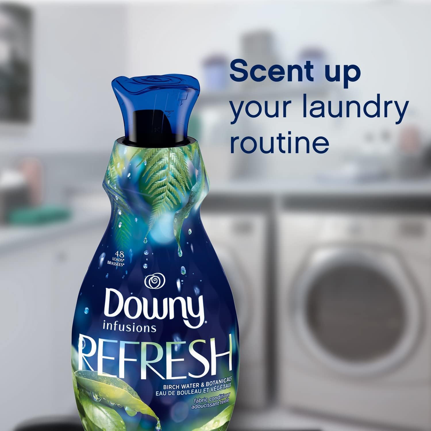 Downy Infusions Laundry Fabric Softener Liquid, CALM, Lavender and Vanilla Bean Scent, 56 fl oz (Pack of 2)