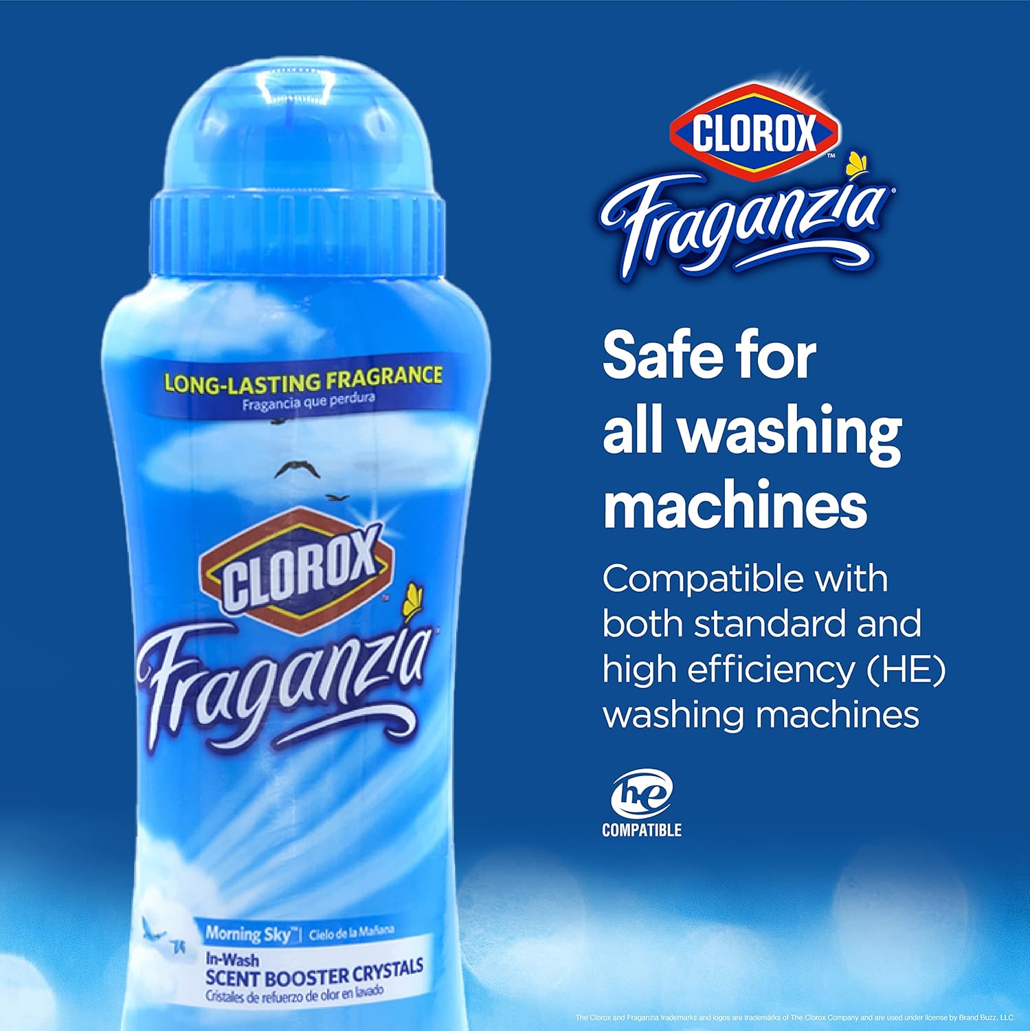 Clorox Fraganzia In-Wash Scent Booster Crystals in Ocean Scent, 18 Oz Twin Pack | Laundry Scent Booster Crystals | In-wash Scent Booster for Fresh Laundry in Ocean Scent 18 Ounce Twin Pack, 36oz