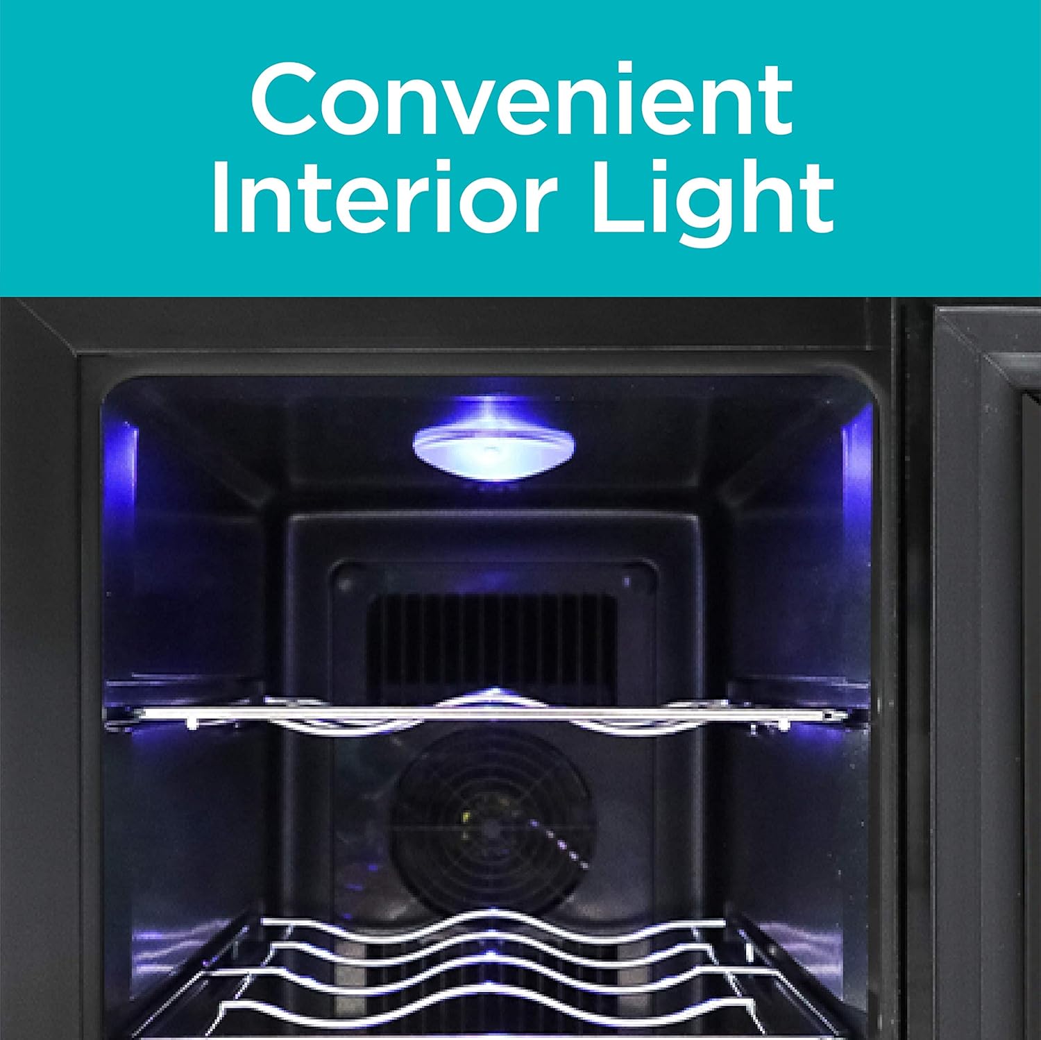 BLACK+DECKER Wine Fridge 12 Bottles, Thermoelectric Wine Cooler Refrigerator with Mirrored Front, Freestanding 12 Bottle Wine Fridge, BD60336