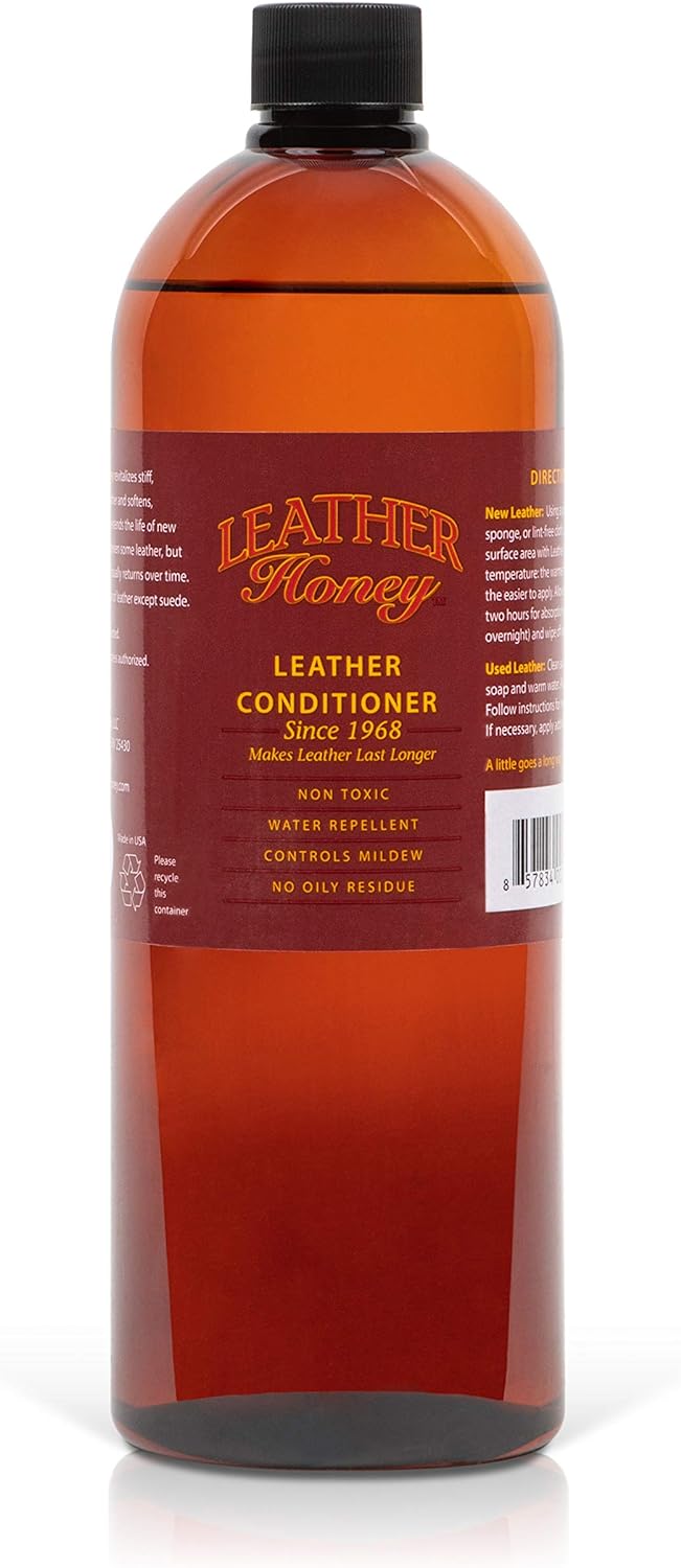 Leather Honey Leather Conditioner, Non-Toxic & Made in the USA Since 1968. Protect & Restore Leather Couches & Furniture, Car Interiors, Boots, Jackets, Shoes, Bags & Accessories. Safe for Any Color