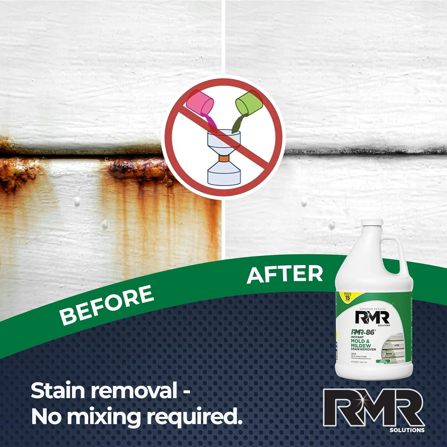 RMR-86 Instant Mold and Mildew Stain Remover Spray - Scrub Free Formula, 32 Fl Oz