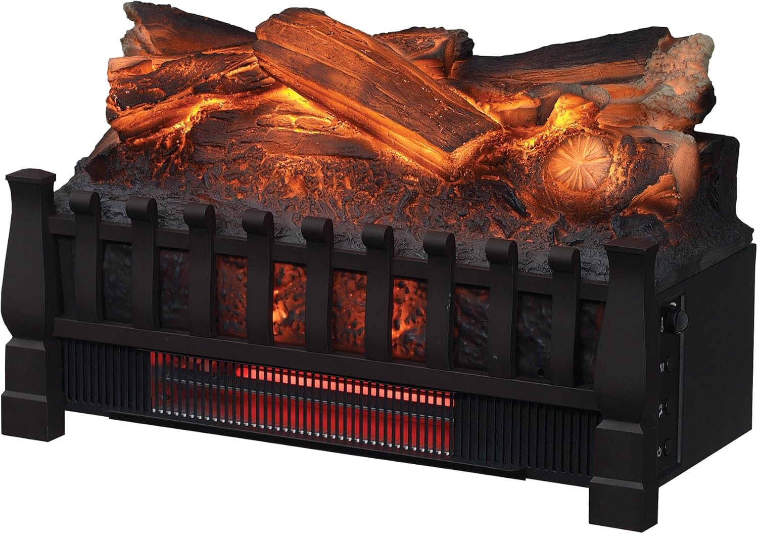 duraflame Electric Log Set 400 Sq Ft Heater, Faux Logs Insert with Lifelike Flames for Existing Fireplaces, Remote Control Included