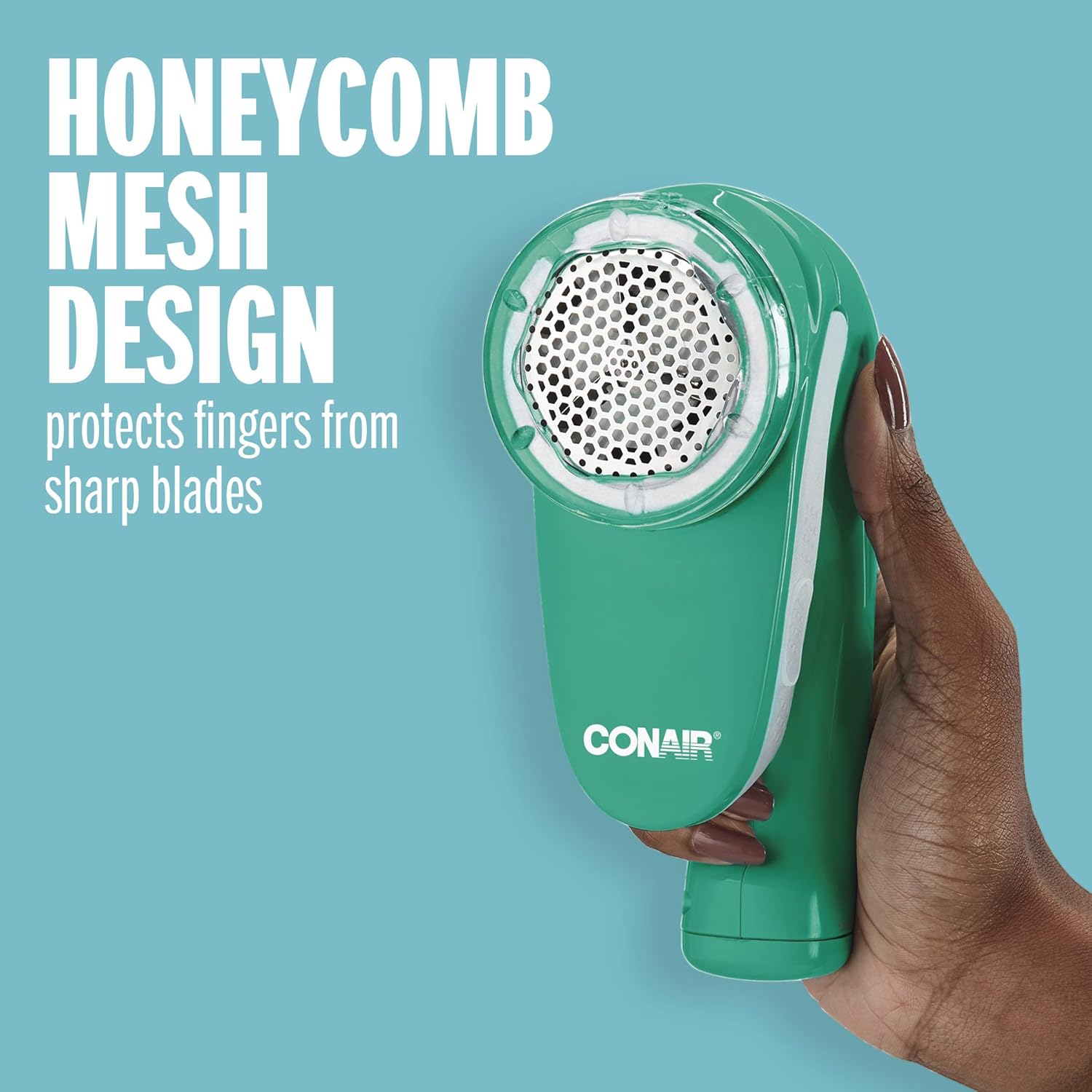 Conair Fabric Shaver and Lint Remover, Battery Operated Portable Fabric Shaver, White
