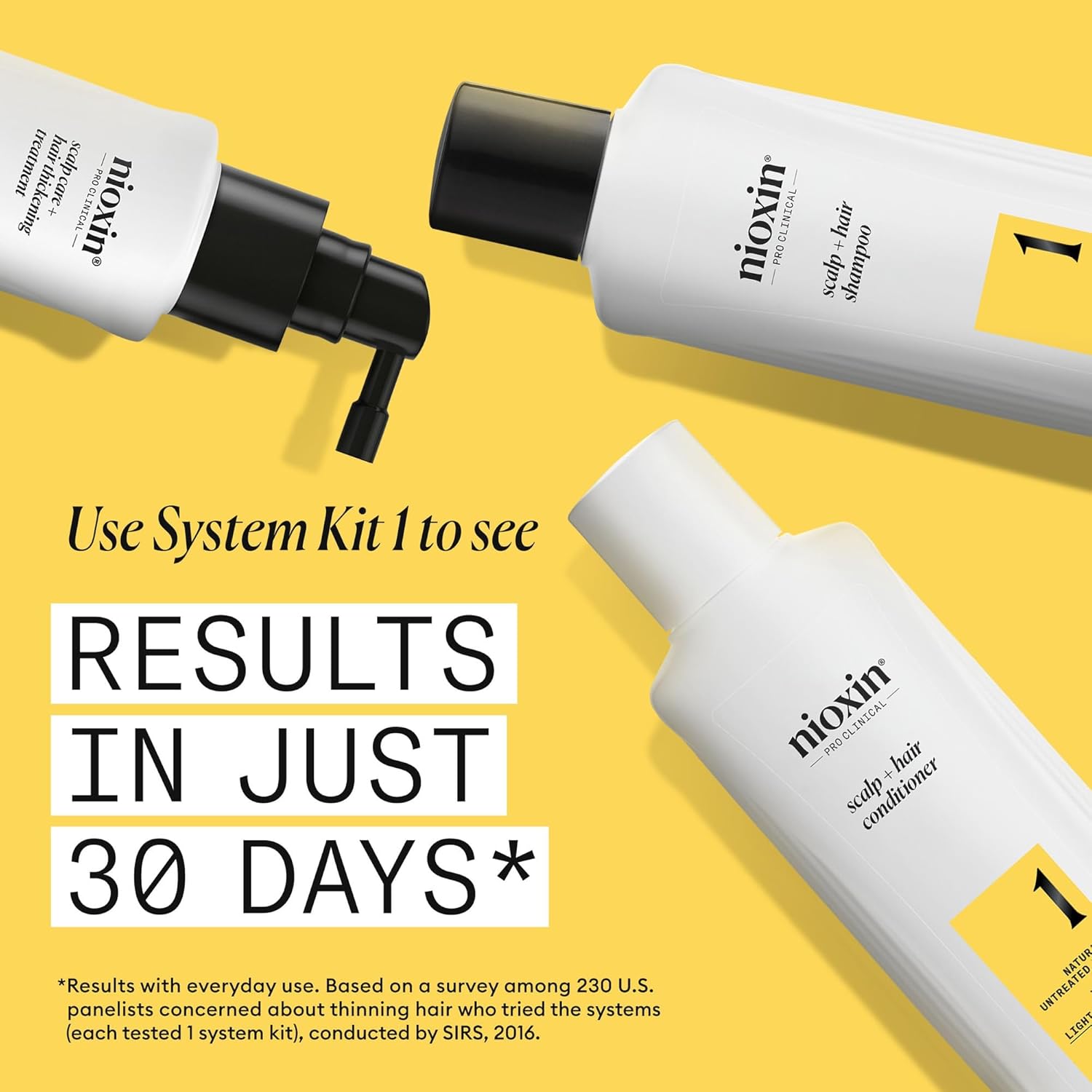 Nioxin Scalp + Hair Thickening System 2 - Hair Thickening System for Natural Hair with Progressed Thinning, Full Size (Packaging May Vary)
