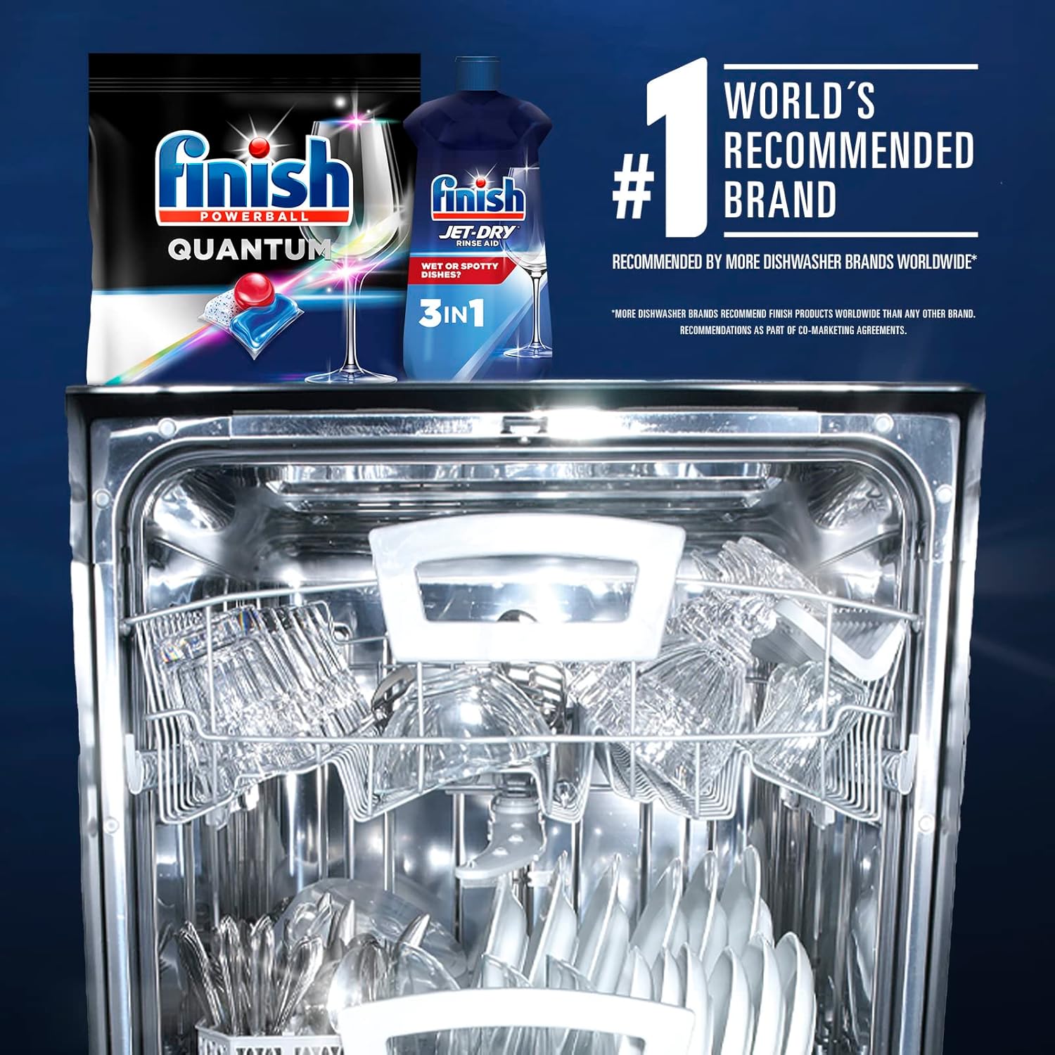 FINISH Quantum Powerball, Dishwasher Pods, Dishwasher Detergent Liquid, Dishwasher Soap, Advanced Clean & Shine, 84ct Dishwasher Tablets