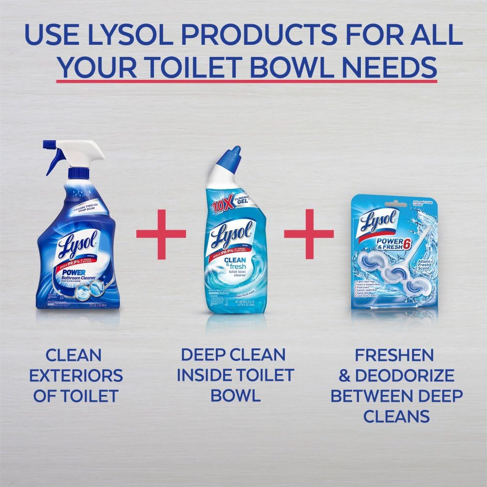 Lysol Cling Gel Toilet Bowl Cleaner, Country Scent, 24 Fl Oz (Pack of 3)