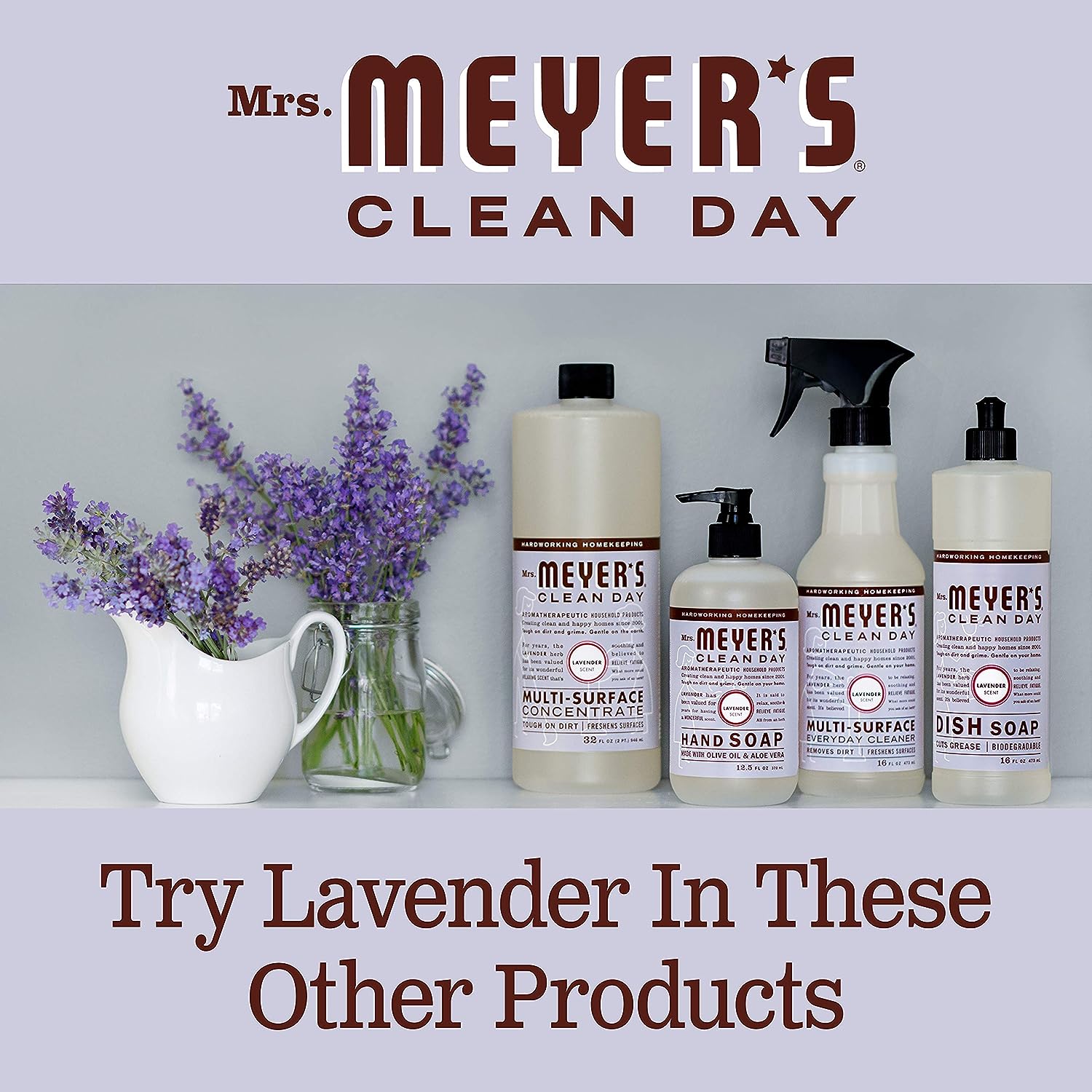 Mrs. Meyer's All-Purpose Cleaner Spray, Lemon Verbena, 16 fl. oz - Pack of 3
