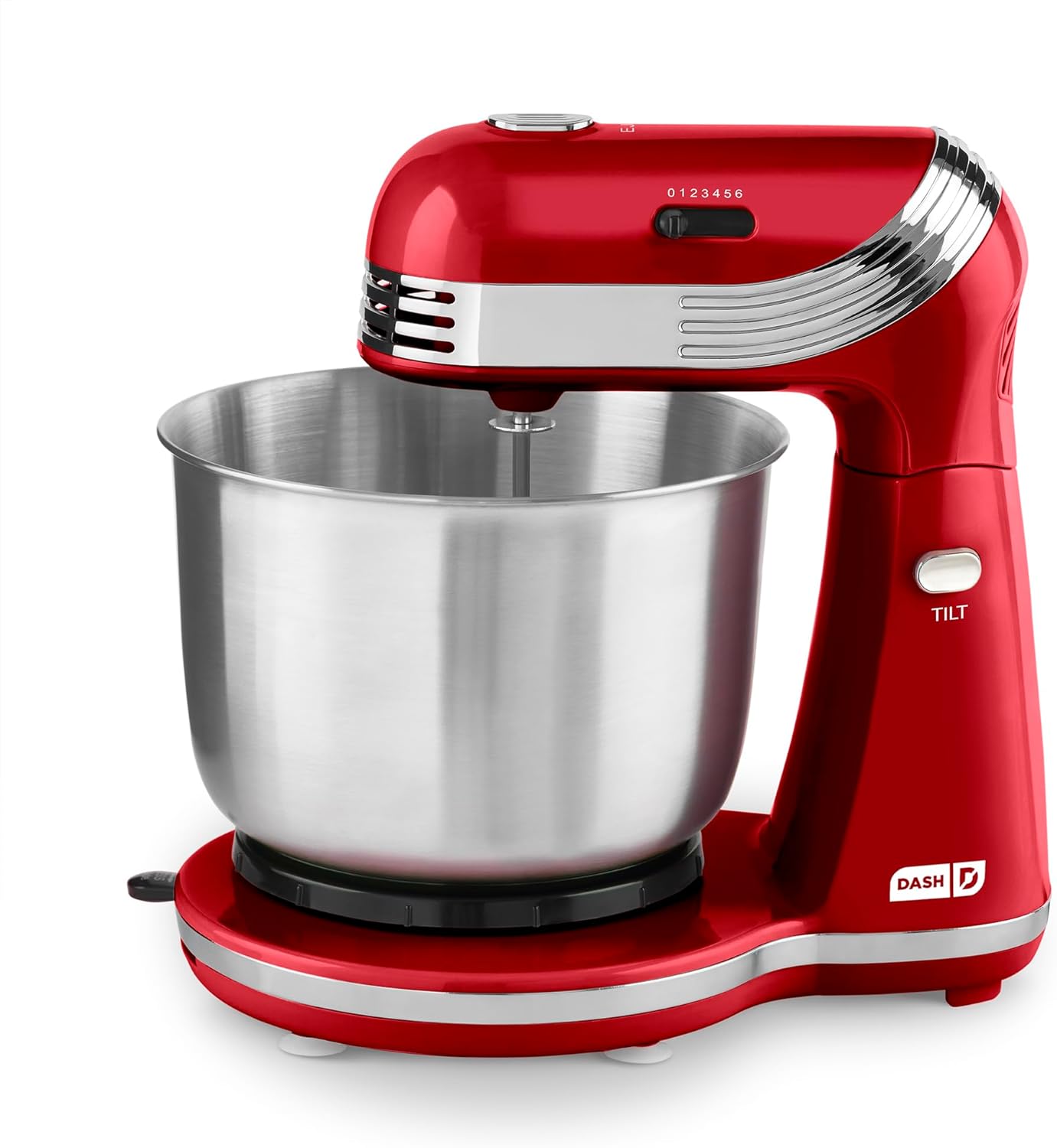Dash Stand Mixer (Electric Mixer for Everyday Use): 6 Speed Stand Mixer with 3 Quart Stainless Steel Mixing Bowl, Dough Hooks & Mixer Beaters for Dressings, Frosting, Meringues & More - Aqua